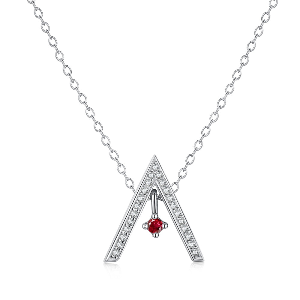 [AuraEcho]Sparkling "A" Shape Necklace