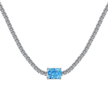 [AuraEcho]2.0 carat Ornate Emerald Cut Necklace