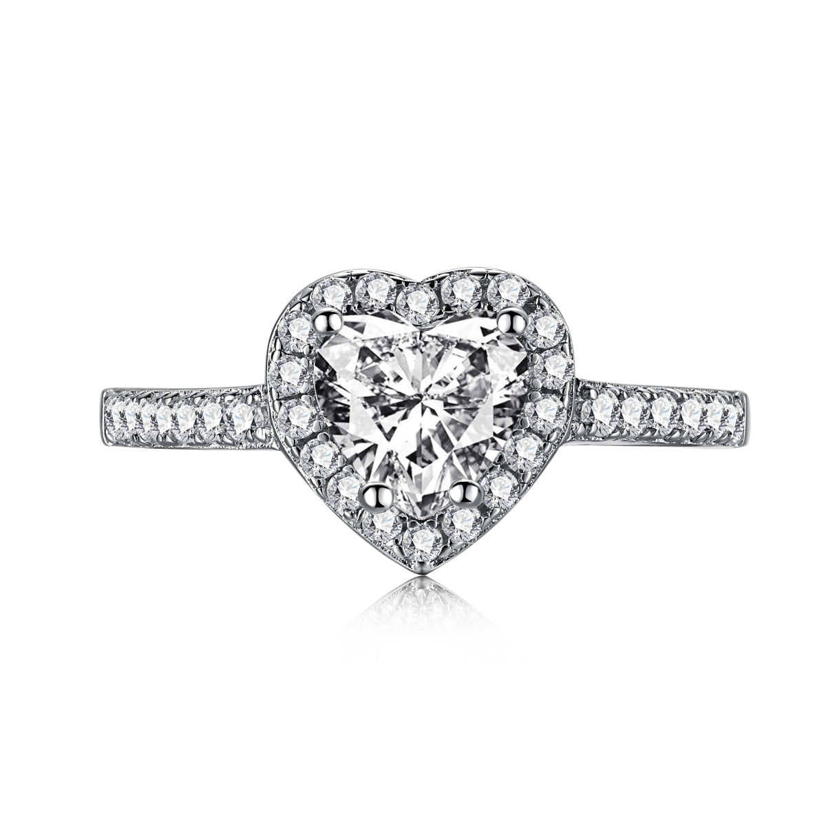 [AuraEcho]Eternity Splashy Romantic Heart Shape Lover Ring