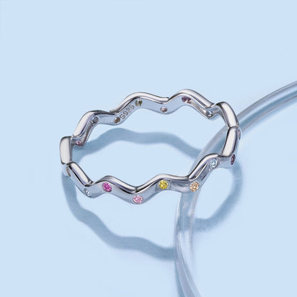 [AuraEcho]Ornate Vibrant Round Cut Daily Ring