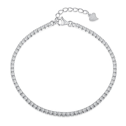 [AuraEcho]Radiant Shinning Princess Cut Tennis Bracelet
