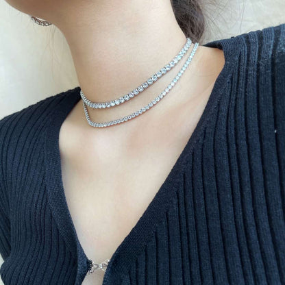 [AuraEcho]Elegant Tennis Chain Necklace