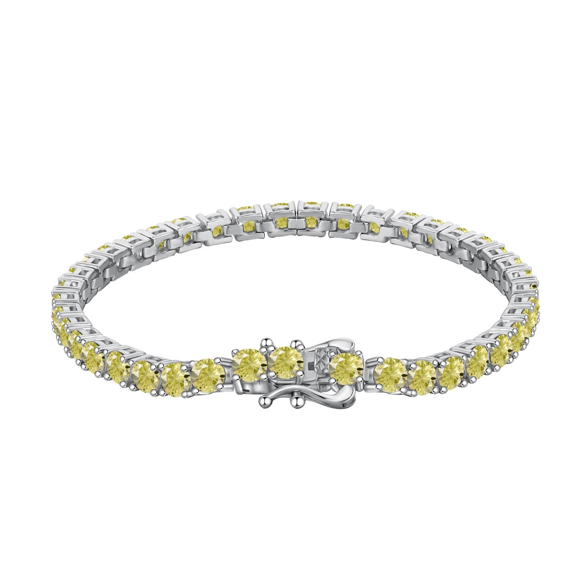 [AuraEcho]Ornate Dazzling Round Cut Tennis Bracelet