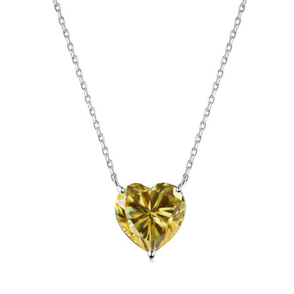 [AuraEcho]6.0 carat Radiant Heart Shape Necklace