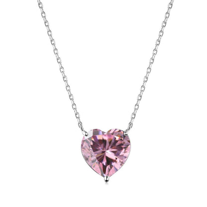 [AuraEcho]6.0 carat Radiant Heart Shape Necklace