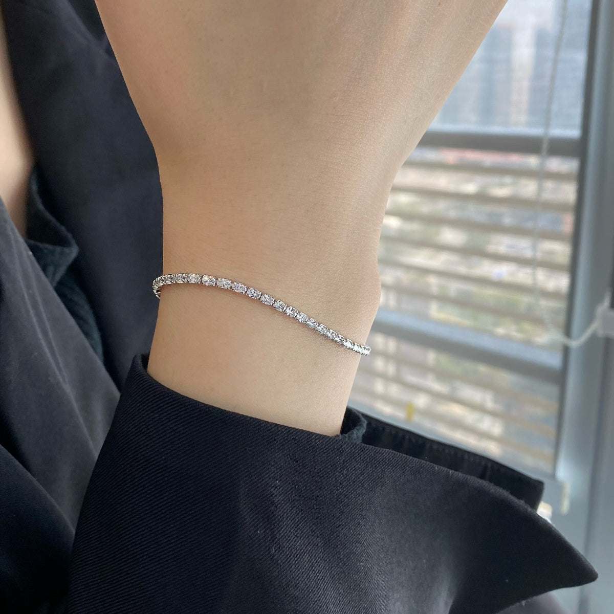 [AuraEcho]Elegant Emerald Cut Daily Bracelet