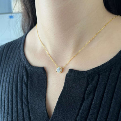 [AuraEcho]Luxurious Round Cut Necklace