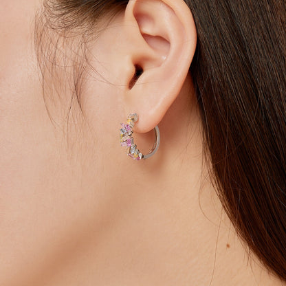 [AuraEcho]Dazzling Colorful Emerald Cut Daily Earrings