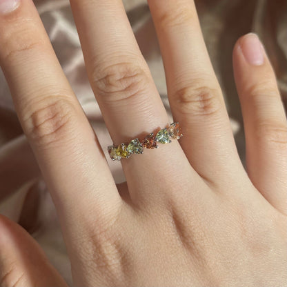 [AuraEcho]0.25 Carat Radiant Romance Heart Cut Lover Ring