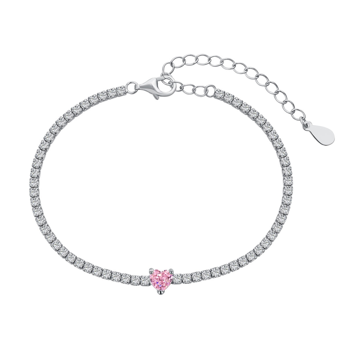 [AuraEcho]0.5 Carat Elegant Romantic Heart Shape Lover Bracelet