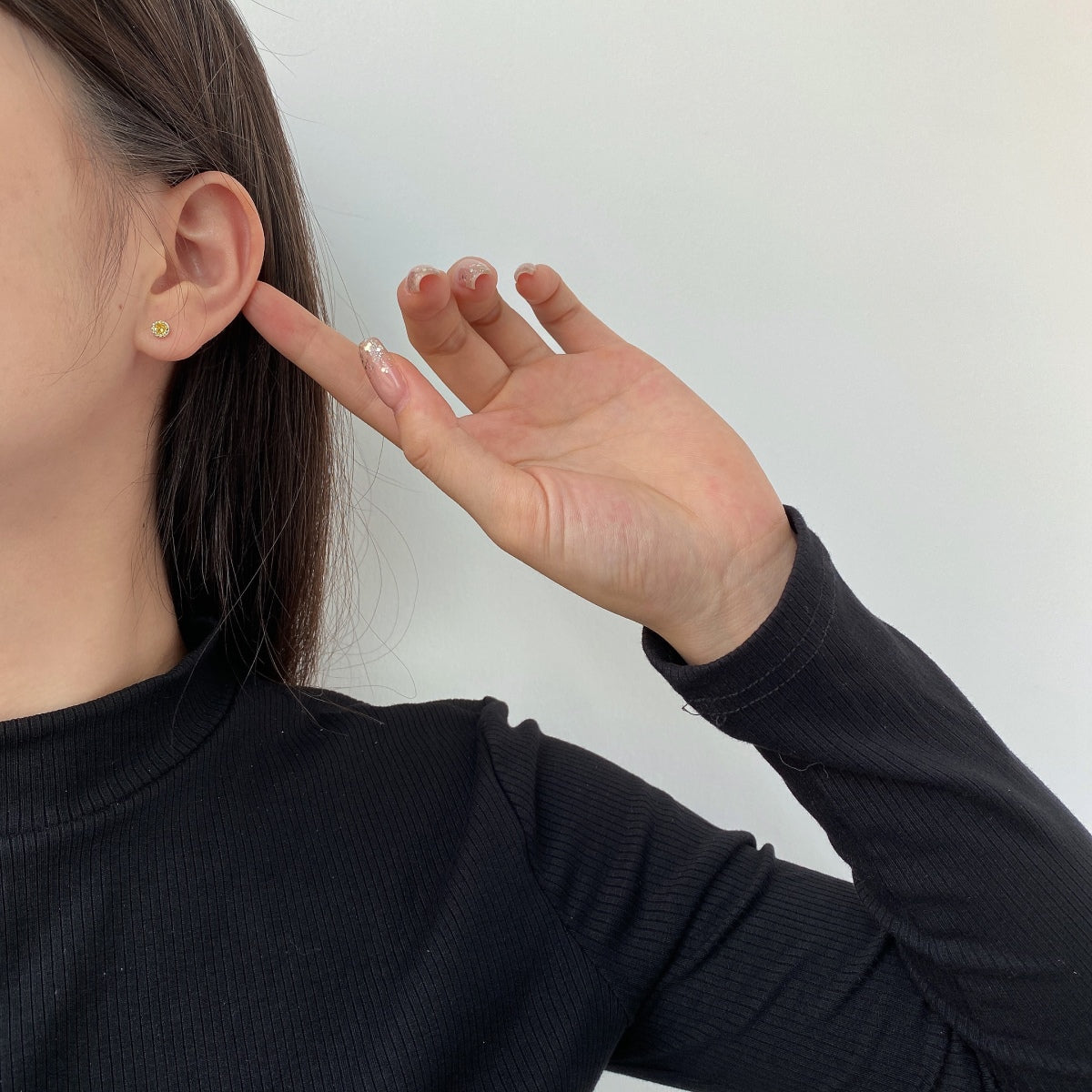 [AuraEcho]Sparkling Colorful Round Shape Earrings