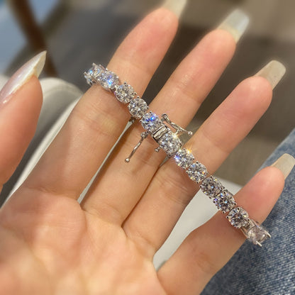 [AuraEcho]0.75 Carat Dazzling Round Cut Wedding Bracelet