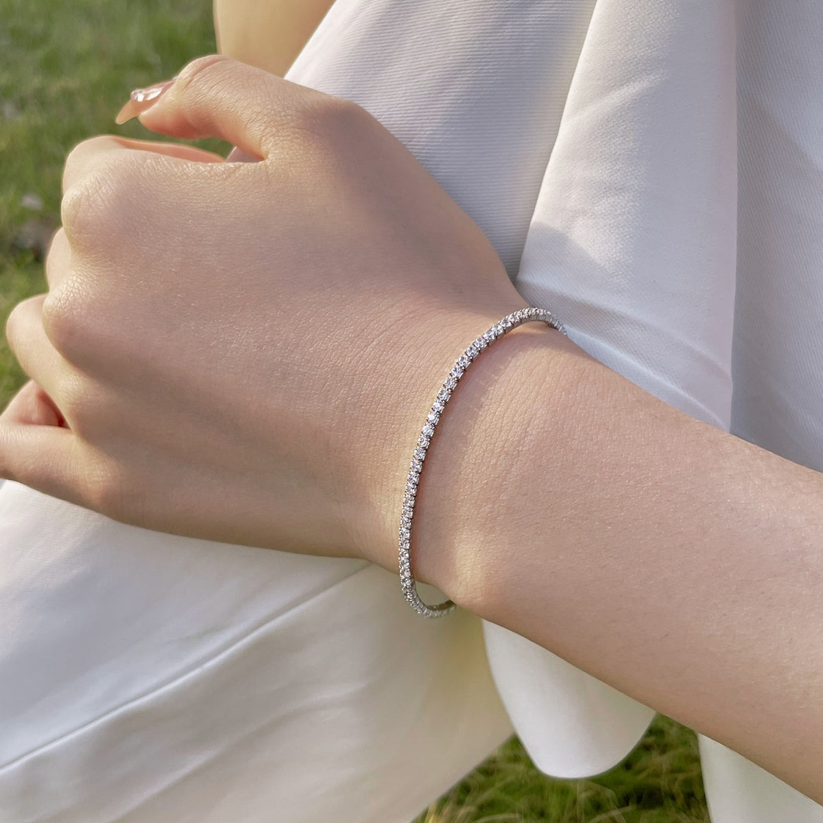 [AuraEcho]Radiant Colorful Round Cut Party Bracelet