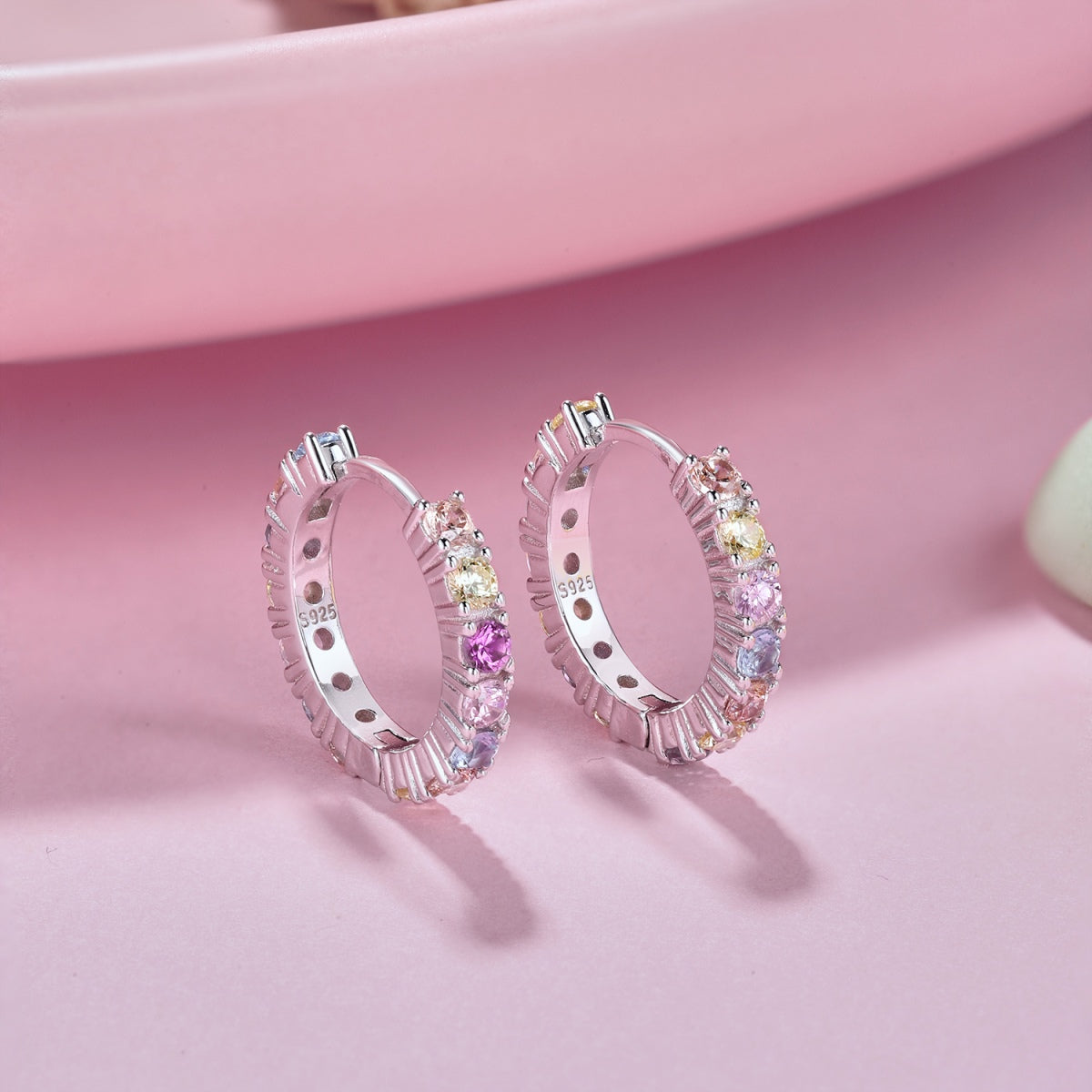 [AuraEcho]Radiant Colorful Round Cut Earrings
