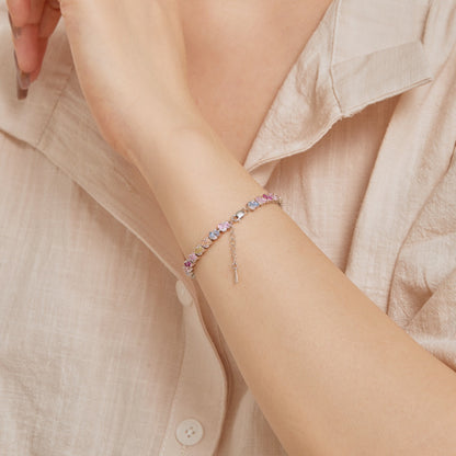 [AuraEcho]Ornate Colorful Flower Shape Party Bracelet