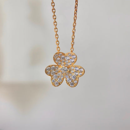 [AuraEcho]FLOWER DIAMOND NECKLACE