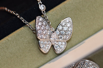 [AuraEcho]BUTTERFLY DIAMOND NECKLACE