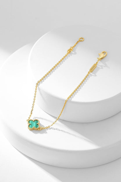 [AuraEcho]CLOVER BRACELET MALACHITE 1 MOTIF