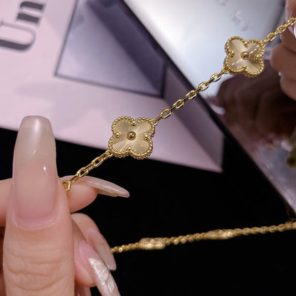 [AuraEcho]CLOVER 10 MOTIFS LASER NECKLACE