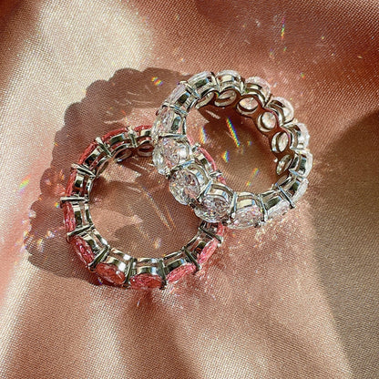 [AuraEcho]Dainty Elongated Cushion Cut Tennis Ring