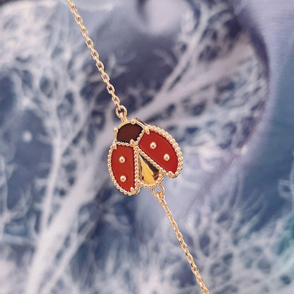 [AuraEcho]LUCKY SPRING 1 MOTIF PINK GOLD BRACELET